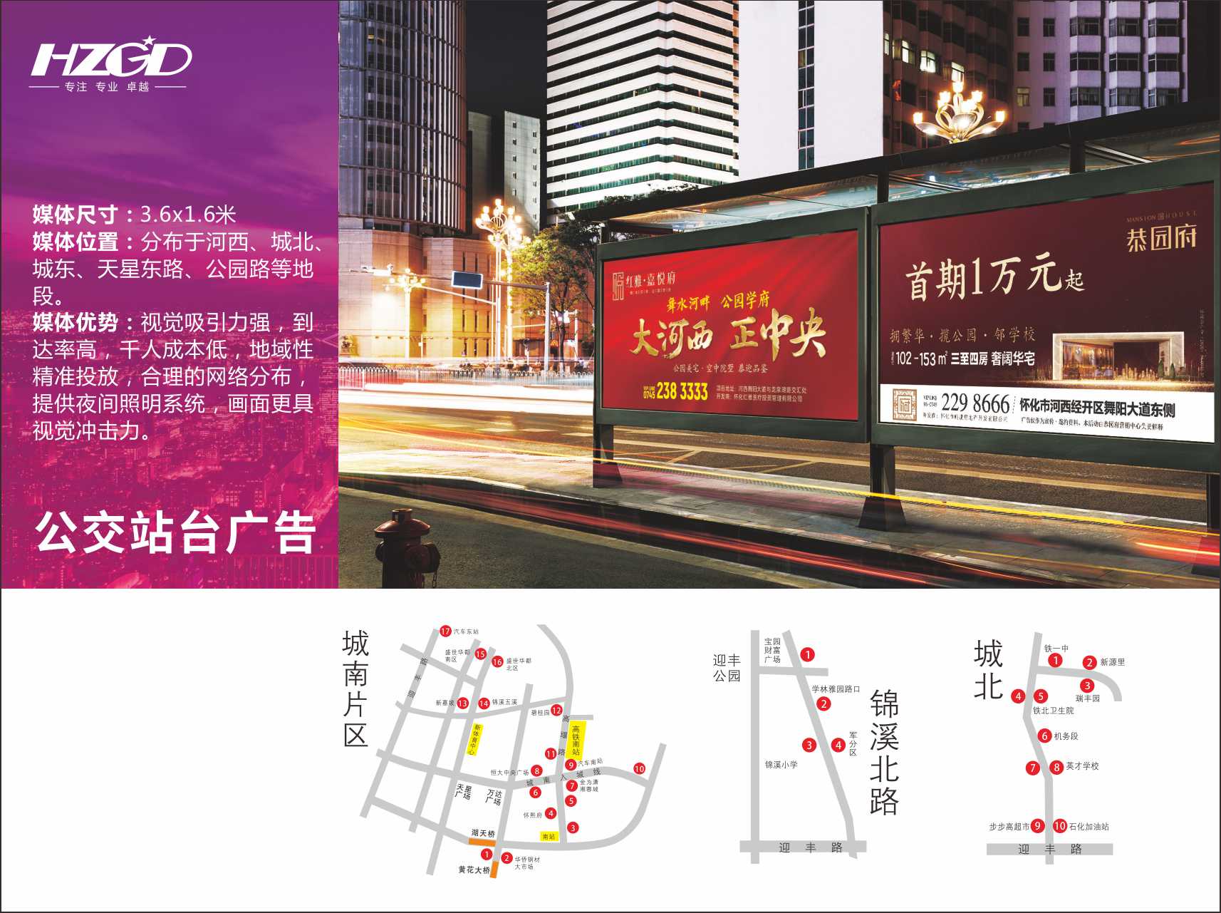 公交車候車站臺(tái)廣告位